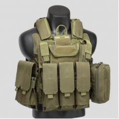 Тактический разгрузочный жилет «5 / пять карманов» с подсумками Tactical Molle Plate Carrier для съемных бронепластин